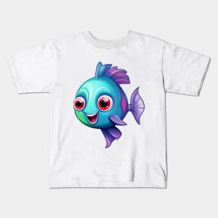 Cute cartoon fish Kids T-Shirt